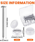 Built To Kick Butt 3 Inch Shutter Screw Fastener Kit Delivers 24 Heavy Duty 304 Stainless Steel Wall Ties with white caps and size info.