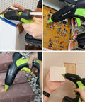 18V Cordless Hot Glue Gun With 60W Internal Heater Reaches 380 Degrees Fahrenheit In Minutes used on various materials