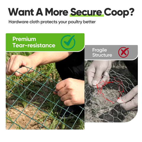 Comparison of 1 Inch Hardware Cloth Roll For Chicken Coops 40 Inch Wide By 50 Feet 20 Gauge Dark Green Vinyl Coated Wire Mesh