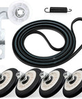No Fuss Heavy Duty Dryer Roller Kit Replacement For Front Load And Top Load Dryers with rollers, belt, pulley, spring