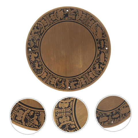 Dope Copper Zodiac Design Backplate For Wooden Boxes Antique Style With Chinese Classical Flair detailed view.