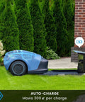 Smart Robot Lawn Mower For A Quarter Acre With App Control And Auto Charging, No Fuss Adjustable Cutting Height From Twenty To Fifty Five Millimeters, Handles Thirty Three Percent Slopes, Precise Path Planning, Parallel Track Mowing, auto-charging on lawn