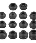 14 Piece Universal Ball Joint Boot Cover Truckin Ready Replacement Kit For Rack And Pinion And Tie Rods, Rubber Boot Covers For Cars, SUVs, And Trucks, Sealing Design Keeps Dirt And Moisture Out, DIY Auto Accessory Upgrade black rubber boot covers in 14 sizes