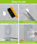 Step-by-step instructions for using Heavy Duty Screen Repair Tape For Windows And Doors Anti Mosquito Strong Adhesive Mesh Patch.