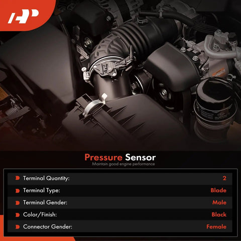 Engine compartment with Low Air Pressure Indicator Switch Fits Freightliner Century Columbia, Two Pin Blade Terminal Direct Replacement, OEM Quality Auto Electrical Sensor, Durable Truck Part visible.