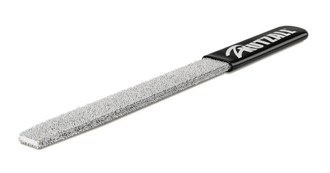Heavy Duty Eight Inch Flat Hand Rasp Engineered With Tungsten Carbide Coating And Ergonomic Soft Grip Handle For Quick Wood Shaping on a white background.