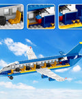 510 Piece City Passenger Airplane Building Set 6 In 1 Plane Building Blocks Toys For STEM Aircraft Bricks with detailed interiors