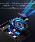 Upgraded built-in cooling fan for No Fuss Dual Bay External Hard Drive Enclosure For 2.5 And 3.5 Inch Sata Hdd And Ssd.