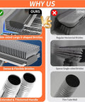 Comparison of 3 In 1 Floor Scrub Brush With Squeegee And Tweezers Long Handle Heavy Duty Stiff Bristle Broom features versus others