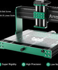 CNC Router Machine 4030-Evo Ultra 2 With All Metal XYZ Axes, featuring dual steel linear guides and ball screws, close-up view.