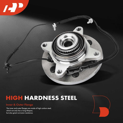 Front Wheel Bearing And Hub Assembly For Ford F150 Truck 2009 2010 4x4 6 Lug Compatible High Load Capacity Wheel Hub Replacement With Abs Sensor For Smooth Driving with high hardness steel flange