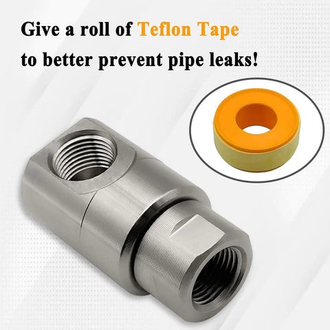 Two Pack 1/2 Inch Hose Reel Swivel Fittings Replacement Made From Ni Al Nickel Aluminum Alloy Durable Metal Corrosion And Rust Resistant Heavy Duty Design For Easy Replacement On Hose Reels And Reel Systems. PTFE tape and threaded swivel fitting
