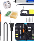 Pro Grade 100W Digital Soldering Iron Kit includes iron, tips, stand, solder, paste, pump, tweezers with rapid heat up to 480 C.