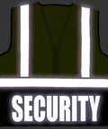 Kickass Heavy Duty High Visibility Safety Vest With Zipper Closure And Reflective Vinyl Stripes For Construction Crews S M showing reflective stripes and SECURITY text.