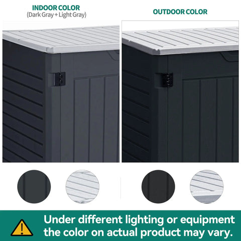Outdoor Resin Storage Shed With Multi Opening Doors Easy Access Weatherproof Lockable 35 Cu Ft Capacity color comparison