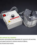 750W 110V brushless servo motor and drive for Beefed Up 3 Jaw Lathe Chuck Spindle Assembly, featuring speed control.