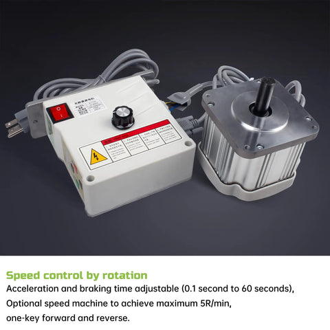 750W 110V brushless servo motor and drive for Beefed Up 3 Jaw Lathe Chuck Spindle Assembly, featuring speed control.