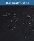 Water droplets on black fabric of Extra Large Hammock Storage Bag For Double Hammock And 12 Foot Steel Stand With Zipper Closure Carrying Case