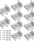 Beefy Heavy Duty Aluminum Shelf Brackets Set For Extrusion Profiles Corner Mounts With Self Tapping Screws And Set Screws Ten Pack