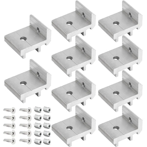 Beefy Heavy Duty Aluminum Shelf Brackets Set For Extrusion Profiles Corner Mounts With Self Tapping Screws And Set Screws Ten Pack