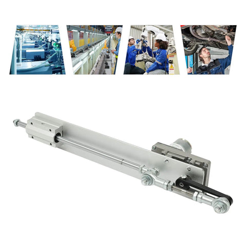 Tough As Nails 24V Adjustable Speed Reciprocating Linear Actuator in anodized aluminum, 3 to 15 cm stroke for automation.