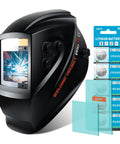 Auto Darkening Welding Helmet With True Color Large Viewing Screen Solar Powered Welder Mask With 4 Arc Sensors and batteries