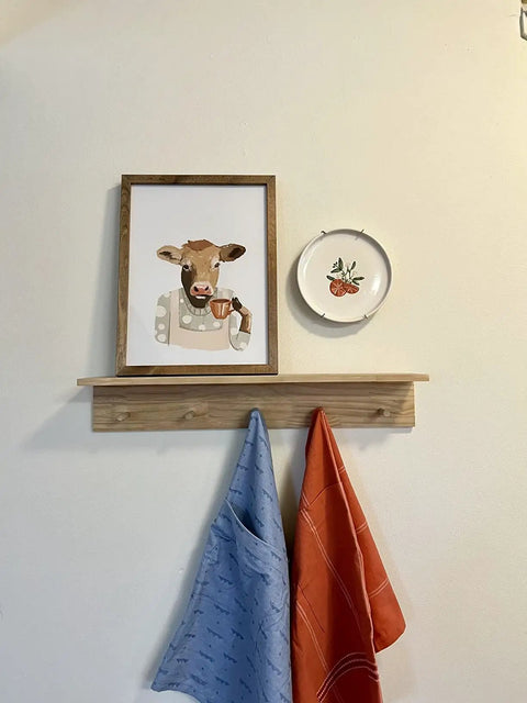 Heavy Duty Polished Brass Plate Hanger For Wall Display With Non Scratch Hooks holds decorative round plate on wall