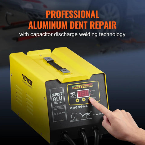 Spot Weld Dent Puller Kit With 300W Stud Welder, Heat Gun, Auto And Manual Welding Modes, 110V Auto Body Repair Machine