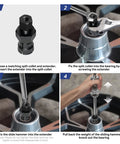 Step-by-step usage of Motorcycle Bearing Puller Kit With Blind Puller And Slide Hammer Set for easy bearing removal