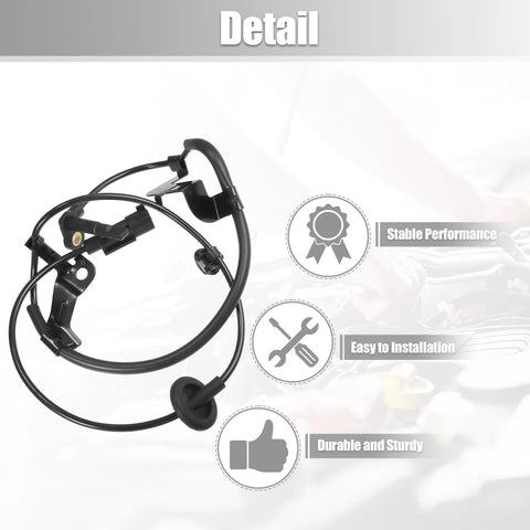 Rear Right ABS Speed Sensor For Mitsubishi Outlander 2002 2012 And Lancer 2007 2010 OE 4670A158 4670A584, shown with connector and metal seal