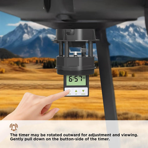 Boltfavo Compatible Deer Feeder Motor Replacement For Moultrie Pro Tripod Hanging Models. Programmable Digital Timer Controller Kit. Up To Four Feed Times Daily. Works With 10 Gallon Buckets Exclude Five Gallon Hanging Types. Batteries Not Included.