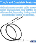 15 Foot Throttle Shift Remote Control Cable For Outboard Engines Including Evinrude OMC BRP Ficht 1979 2025 Replace