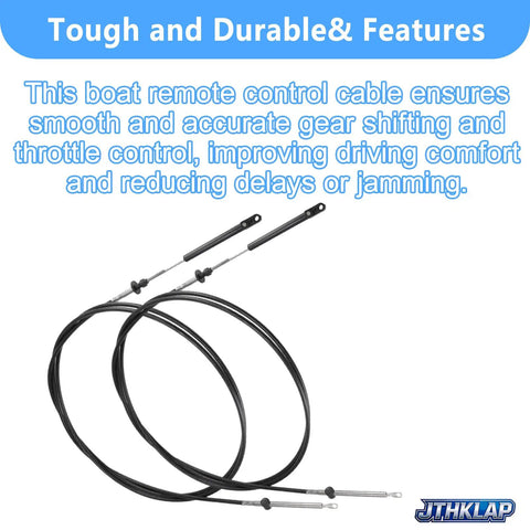 15 Foot Throttle Shift Remote Control Cable For Outboard Engines Including Evinrude OMC BRP Ficht 1979 2025 Replace