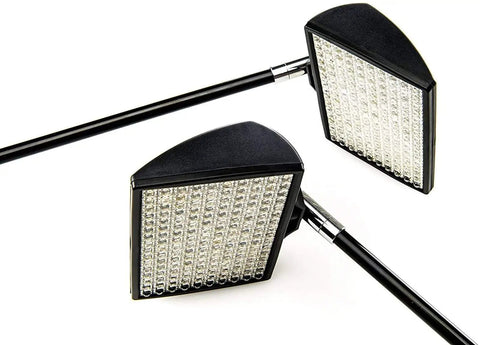 LED Trade Show Lights Set 2 Pack Plug And Play Display Lighting 12V DC Pop Up Halogen Replacement 160 LEDs For Even Bright Light UL Listed