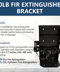 Beefy Heavy Duty Fire Extinguisher Wall Mount Bracket For 20Lb Dry Chemical And 10Lb CO2 Units ST12 Steel Construction