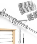 Image of Twenty Pairs One Eighth Inch Cable Railing Kit With Swage Toggle Turnbuckles Adjustable Angle Stainless Steel Hardware.