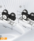 4 Piece Bypass Door Track Roller Kit For Sliding Wardrobe Closet Doors With Screws Smooth Quiet Operation Top Roller Hardware