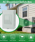 Field Ready 60A AC Disconnect Box With Non Fused Pull Out Switch For Outdoor Condensers Heat Pumps Ev Chargers And Hvac Guys providing dead simple power shutoff, outdoor installation.