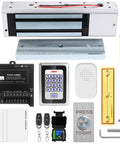 Heavy Duty Access Control Kit With Remote And 1200 Pound Fail Safe Electromagnetic Lock Metal Keypad 12V Power Supply Exit Button