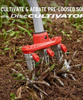 Disc Cultivator Heavy Duty Garden Tool With ComfortGEL Grip adjustable metal tines cultivating soil