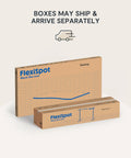 Packaging for Sturdy Bamboo Standing Desk With 3 Stage Dual Motor Lift For A Smooth Easy Sit Stand Transition 55 By 28 Inch