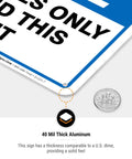 Employees Only Beyond This Point Sign Made From Rust Free Aluminum For Indoor Outdoor Use Tough As Nails Weather Resistant Workplace Safety Signage For Offices Shops Warehouses And Facilities, 40 mil thick