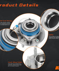 Details of Pair Front Wheel Hub & Bearing Assembly 5-Lug w/ ABS for Chevy Impala and others, including seals and bolts features.