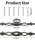 Vintage Style Antique Bronze Long Cabinet Handles 6.3 Inches, 2 Pack Hollow Drawer Pulls With Screws, product size shown
