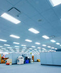Office space illuminated by 17W 24 Inch T8 Fluorescent Tube Light Bulb 6500K Daylight Plus, 1350 Lumens, G13 Bi Pin Base, 12 Pack