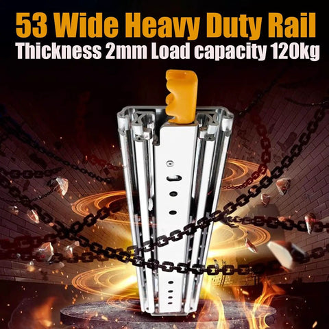Heavy Duty Drawer Slides Full Extension Industrial Drawer Runners With Lock Side Mount robust steel construction