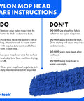 Nylon mop head care instructions for Heavy Duty Commercial Dust Mop Replacement Head Built Like A Tank With Dense Cotton Nylon Strands Runs Slick On Any Surface Industrial Janitorial Refill Universal 60 Inch Frame Takes Care Of Business Blue.