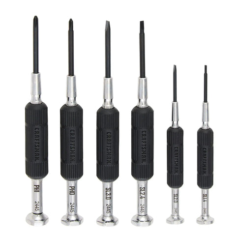 6 Piece Precision Screwdriver Set With Mini Screwdrivers For Watch Jewelry Eyeglasses And Computer Repair, Comfort Cushion Grip