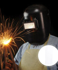 Person wearing welding helmet using Get These Top Tier Welding Lenses Glass Replacement For Your Hood Eye Protection High Transparency Plus Grinding And Cutting Gear You Will Love.