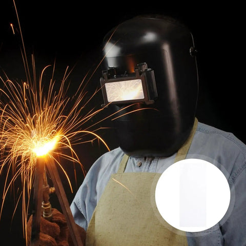 Person wearing welding helmet using Get These Top Tier Welding Lenses Glass Replacement For Your Hood Eye Protection High Transparency Plus Grinding And Cutting Gear You Will Love.